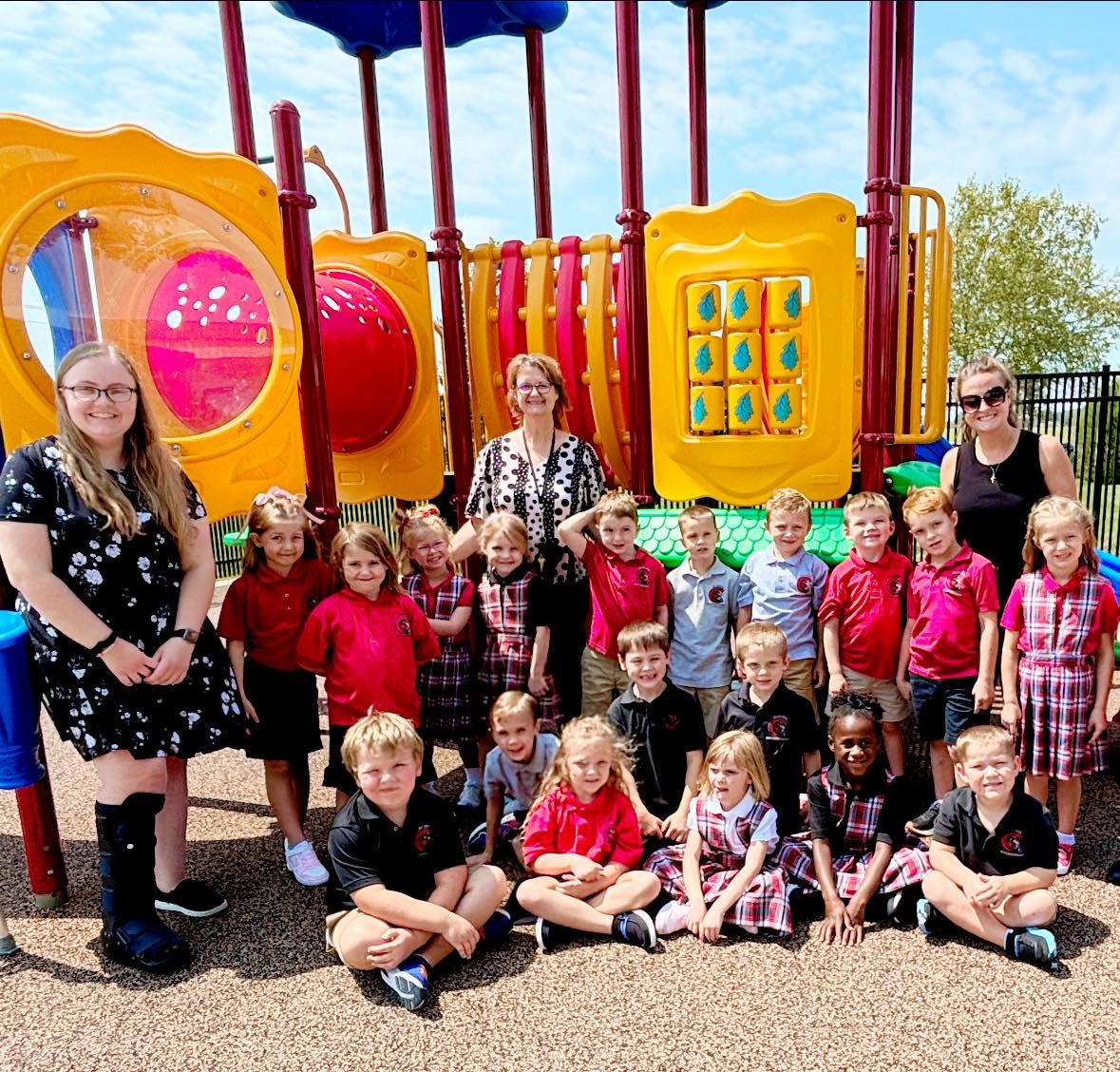Elementary class at recess